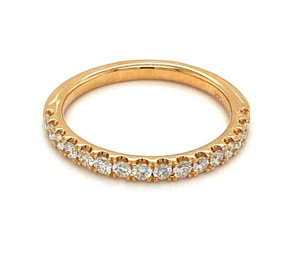 Elegant Diamond Bands 14K Yellow Gold 0.43 Carats Diamond Anniversary Band