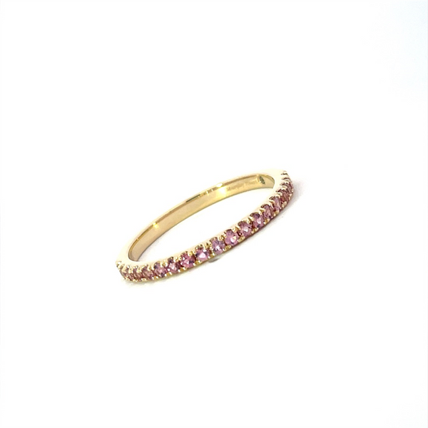 Murphy Pitard Exclusive Yellow 14 Karat Gold 0.27 Carats Pink Tourmaline Stackable Band