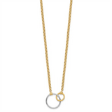 Elegant & Durable Designs 10K Yellow & White Gold 2.9 MM Rolo Necklace - 18 Inch