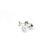 Classic & Contemporary 14K Gold White Lab-Grown 1.08 Carats Diamond Stud Earrings
