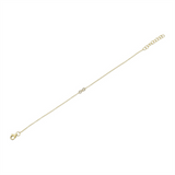 Sophisticated & Timeless Diamond Bracelets 14K Yellow Gold 0.04 Carats Diamond Infinity Bracelet - 7 Inch