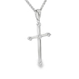 Elegant Diamond Necklaces & Pendants 18K White Gold 0.13 Carats Diamond Cross Pendant