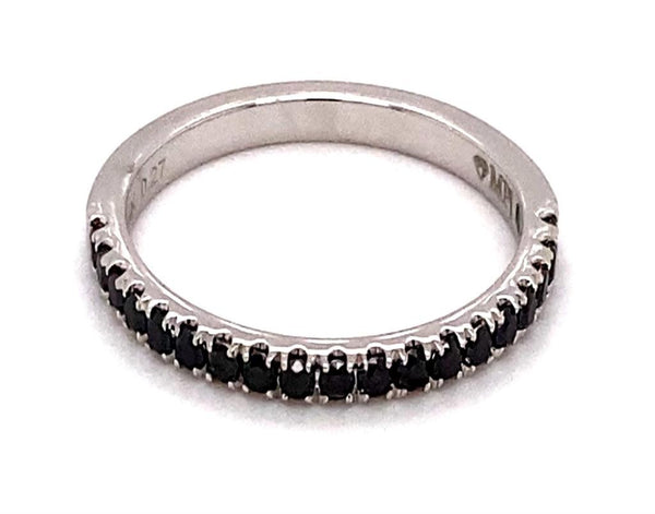 MPJ Exclusive Elegant & Trendy 14K Gold White 0.29 Carats Black Diamond Stackable Fashion Band
