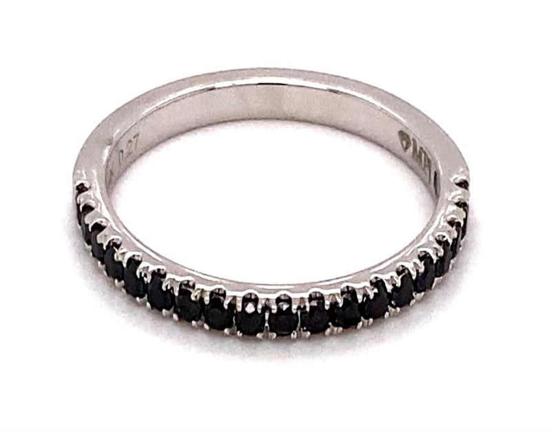 MPJ Exclusive Elegant & Trendy 14K Gold White 0.29 Carats Black Diamond Stackable Fashion Band