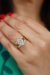 14K Yellow Gold 0.92 Carats Diamond Guard