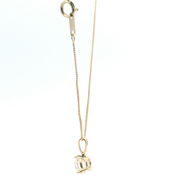 Elegant Diamond Necklaces 10K Gold Yellow 1.00 Carats Diamond Solitaire Pendant Necklace - 18 Inch