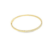 Sophisticated & Timeless Diamond Bracelets 14K Yellow Gold 1.02 Carats Diamond Flexible Bangle Bracelet - 6.75 Inch