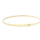 Sophisticated & Timeless Diamond Bracelets 14K Gold Yellow & Titanium 0.50 Carats Flexible Bangle Bracelet - 0.5 CTW, Size 6.75 Inch