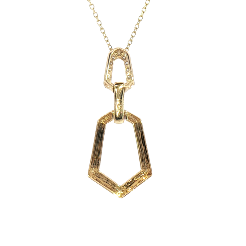 Elegant Diamond Necklaces 14K Yellow Gold 0.11 Carats Diamond Necklace - 18 Inch