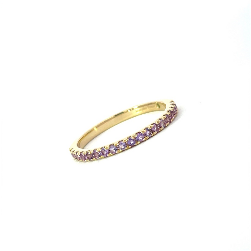 Murphy Pitard Exclusive Yellow 14 Karat Gold 0.26 Carats Amethyst Stackable Band