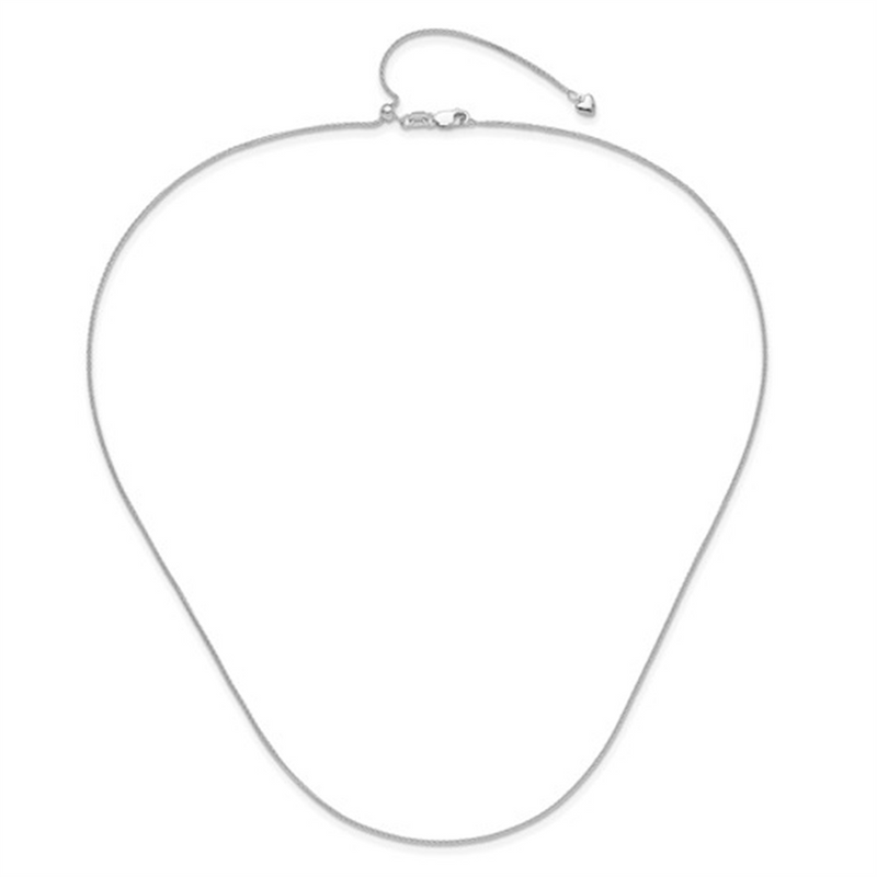 Elegant & Durable Designs 14K Gold 1.0mm White Wheat Chain, 22 Inch