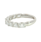 Elegant Diamond Bands 14K White Gold Rectangular Cushion & Oval Cut 1.55 Carats Lab Grown Diamond Band