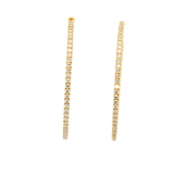 Classic & Contemporary 18K Yellow Gold 1.39 Carats Diamond 41.2 MM Inside Out Hoop Earrings