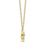 Elegant Diamond Necklaces 14K Yellow Gold 0.10 Carats Petite Diamond Cross Necklace - 18 Inch