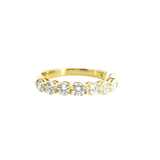 Elegant Diamond Bands 18K Yellow Gold Seven Stone 0.96 Carats Diamond Band