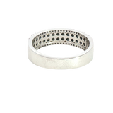 Elegant & Trendy 14K White Gold 0.94 Carats Black & White Diamond Band