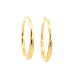 Elegant Precious Metal Earrings 18K Yellow Gold Large Hoop Earrings