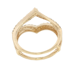 14K Yellow Gold 0.50 Carats Diamond Chevron Guard Ring