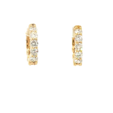 Classic & Contemporary 18K Yellow Gold 1.0 Carat Diamond Small Hoop Earrings