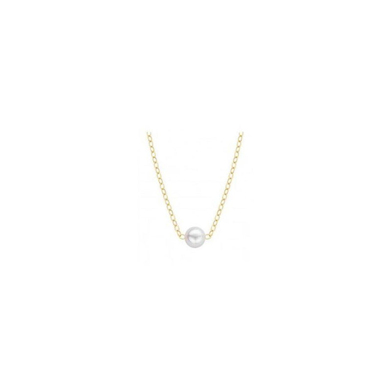 Yellow 14 Karat Gold Cultured Pearl Add-A-Pearl Necklace