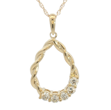 Elegant Diamond Necklaces 14K Yellow Gold 0.29 Carats Diamond Necklace - 18 Inch