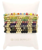Elegant & Eye Catching 4.0 MM Labradorite & Yellow Gold Filled Bead Bracelet - 7 Inch