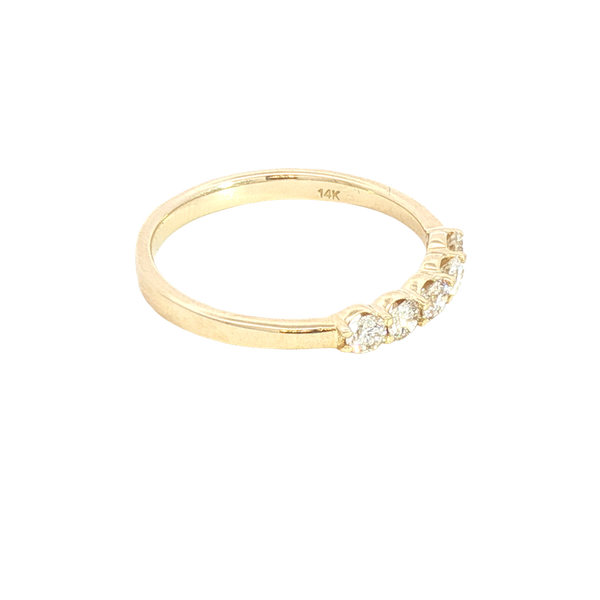 Elegant Diamond Bands 14K Yellow Gold 0.41 Carats Diamond Anniversary Band