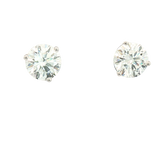 Classic & Contemporary 14K White Gold 2.49 Carats Lab Grown Diamond Martini Stud Earrings