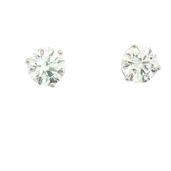 Classic & Contemporary 14K White Gold 2.49 Carats Lab Grown Diamond Martini Stud Earrings