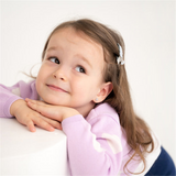 Sterling Silver Puffed Blossom April Birthstone CZ Earrings For Children