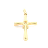Elegant Diamond Necklaces & Pendants 18K Yellow Gold Emerald Cut 0.23 Carats Diamond Medium Cross Pendant