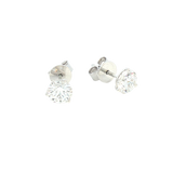 Classic & Contemporary 14K White Gold Lab-Grown 2.53 Carats Diamond Stud Earrings
