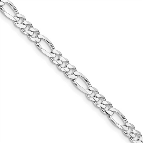 Classic Sterling Silver Jewelry White Sterling Silver 4.5mm Curb Chain, 22 Inch