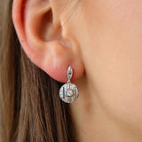 Classic & Contemporary 18K White Gold 0.36 Carats Diamond Art Deco Inspired Drop Earrings