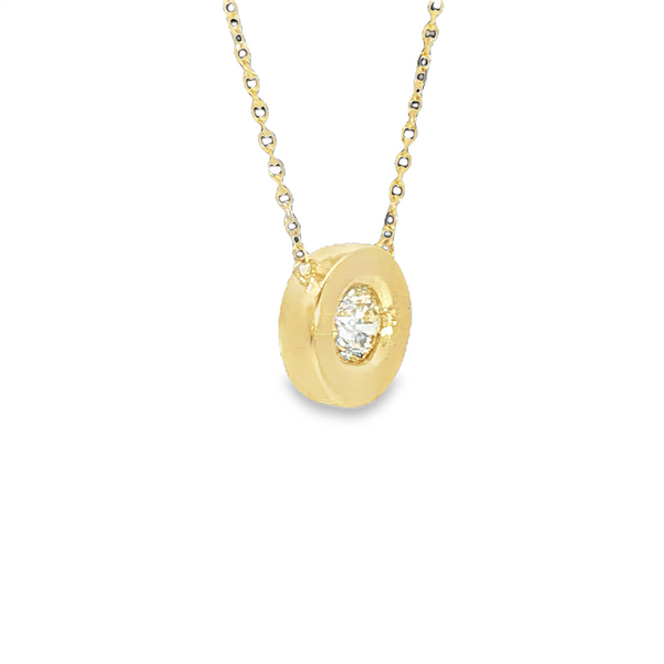 Elegant Diamond Necklaces 14K Yellow Gold 0.31 Carats Diamond Solitaire Necklace - 18 Inch