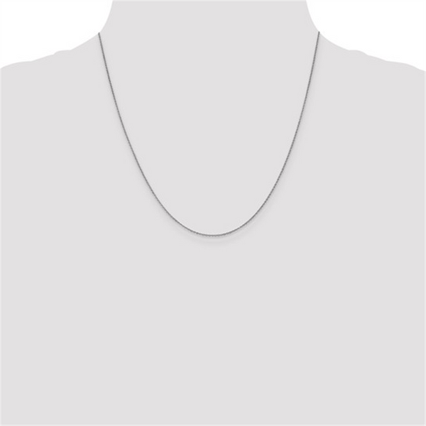 White 10 Karat Gold Cable Link Chain