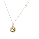 Vibrant 14K Gold Yellow 1.25 Carats Morganite & 0.08 Carats Diamond Halo Color Stone Pendant Necklace, 18 inch