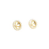 Classic & Contemporary 18K Yellow Gold 0.46 Carats Diamond Earring Jackets