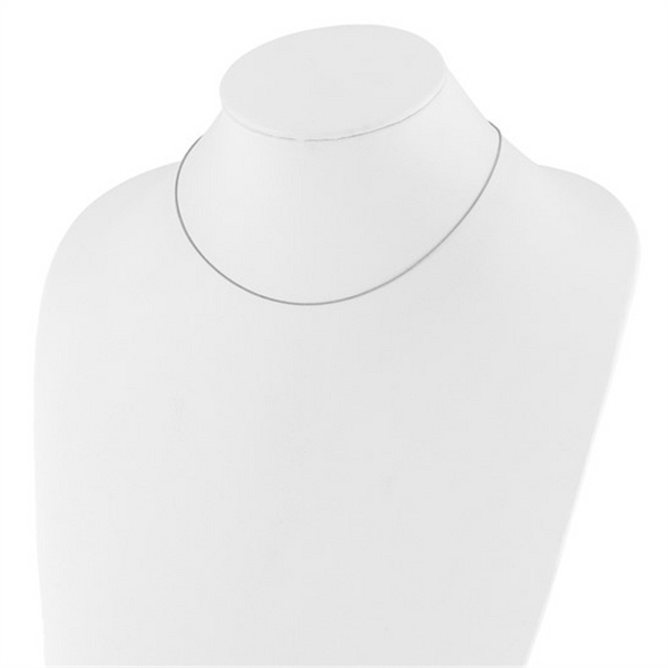 Elegant & Durable Designs 10K Gold White 0.80mm Baby Spiga Wheat Chain, 18 Inch Adjustable
