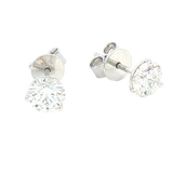 Classic & Contemporary 14K White Gold Lab-Grown 2.53 Carats Diamond Stud Earrings