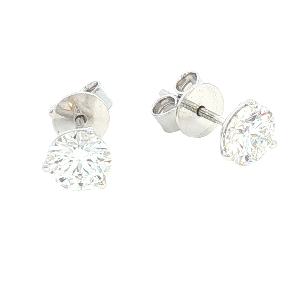 Classic & Contemporary 14K White Gold Lab-Grown 2.53 Carats Diamond Stud Earrings