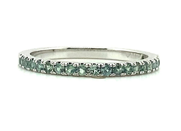 MPJ White 14 Karat Gold 0.24 Carats Emerald Stackable Ring