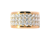 Elegant & Trendy 18K Rosé Gold 2.31 Carats 11mm Diamond Fashion Band