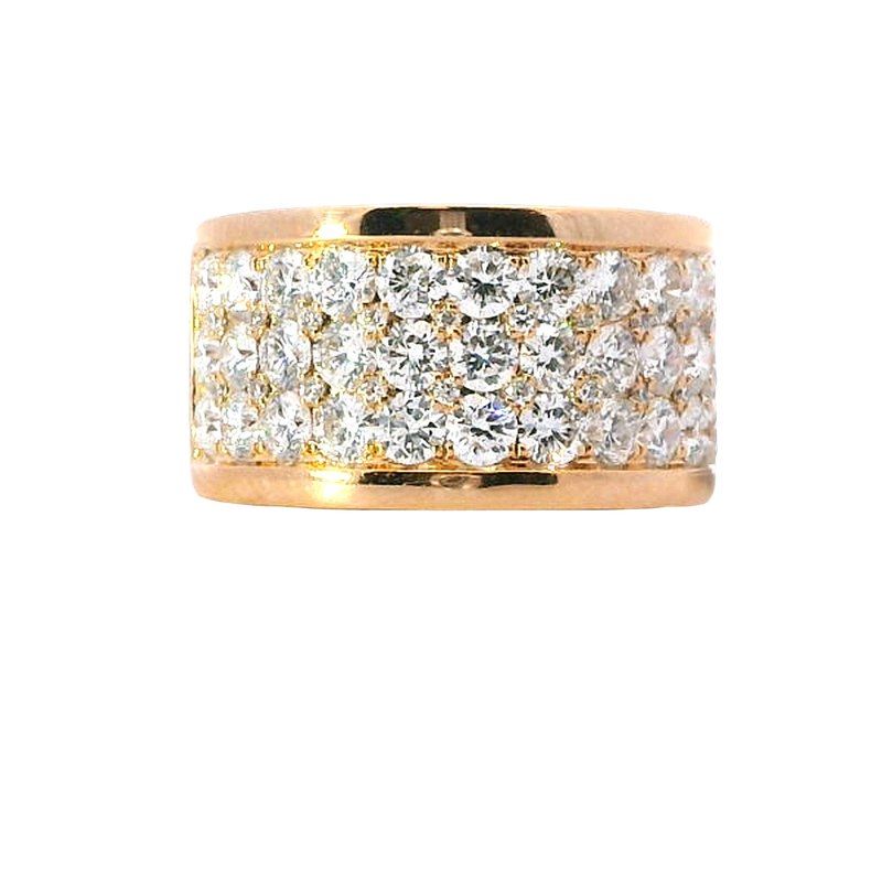 Elegant & Trendy 18K Rosé Gold 2.31 Carats 11mm Diamond Fashion Band