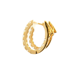 Classic & Contemporary 18K Yellow Gold 1.63 Carats Diamond Oval Inside Out Hoop Earrings