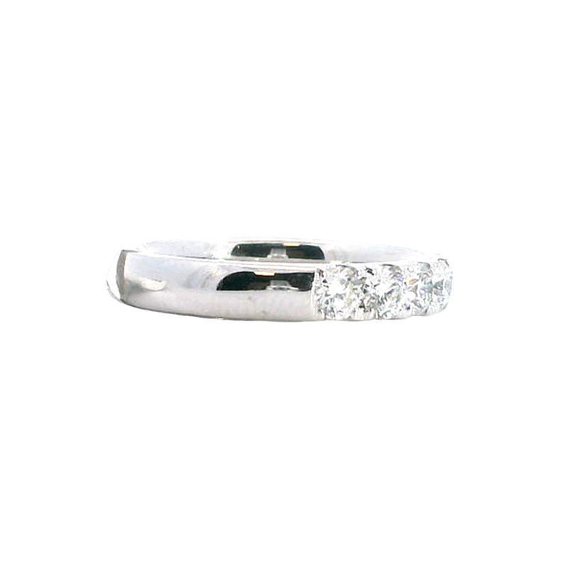 Elegant Diamond Bands 18K Gold White 1.00 Carats Diamond Anniversary Band