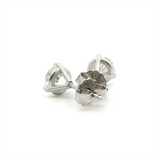 Classic & Contemporary 14K White Gold Martini Set Natural 2.0 Carats Diamond Stud Earrings