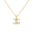 Elegant Diamond Necklaces & Pendants 14K Yellow Gold Chanel Inspired 0.21 Carats Diamond Pendant