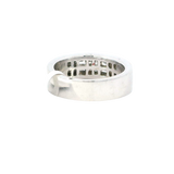 Elegant & Trendy 18K White Gold Channel Set Baguette & Princess Cut 0.84 Carat Diamond Ring