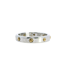 White and Yellow 18K Gold Cartier Inspired Wedding Band